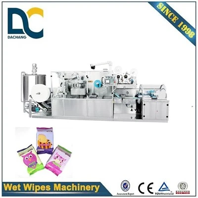 Kleine machine voor het maken van natte tissues